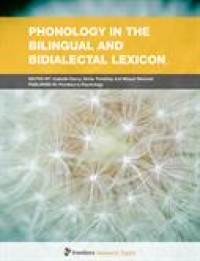 Phonology in the bilingual and bidialectal lexicon